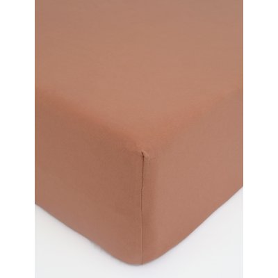 MKLuzkoviny.cz Jersey prostěradlo Classic 140 x 200 cm – terakota