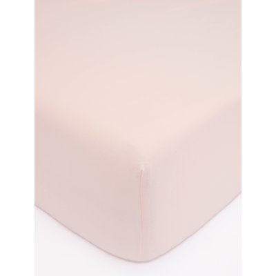 MKLuzkoviny.cz Jersey prostěradlo Classic 200 x 200 cm – pudrová