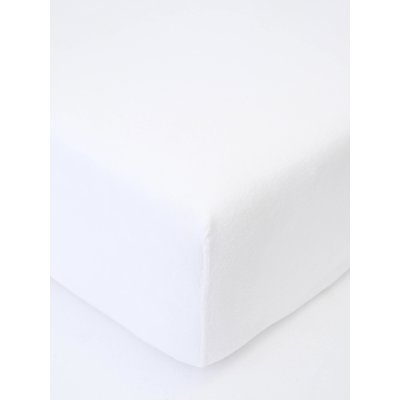 MKLuzkoviny.cz Froté prostěradlo 200 × 200 cm - bílá