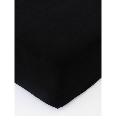 MKLuzkoviny.cz Froté prostěradlo 140 × 200 cm - černá