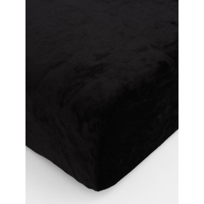 MKLuzkoviny.cz Prostěradlo mikroplyš Deluxe 140 × 200 cm – černé