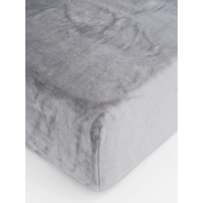 MKLuzkoviny.cz Prostěradlo mikroplyš Deluxe do postýlky 60 x 120 cm - světle šedé