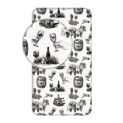 Jerry Fabrics Bavlněné prostěradlo 90 × 200 cm – Víno