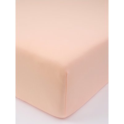 MKLuzkoviny.cz Jersey prostěradlo s elastanem Deluxe 220 × 200 cm – lososové