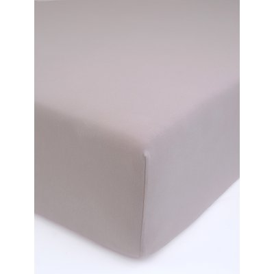 MKLuzkoviny.cz Jersey prostěradlo s elastanem Deluxe 200 × 200 cm – cappuccino