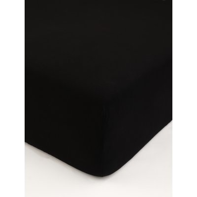 MKLuzkoviny.cz Jersey prostěradlo s elastanem Deluxe 90 × 200 cm – černé