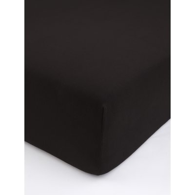 MKLuzkoviny.cz Jersey prostěradlo s elastanem Deluxe 180 × 200 cm – tmavě hnědé