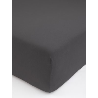 MKLuzkoviny.cz Jersey prostěradlo s elastanem Deluxe 200 × 200 cm – tmavě šedé