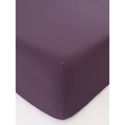MKLuzkoviny.cz Jersey prostěradlo s elastanem Deluxe 90 × 200 cm – ametystová