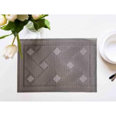 JAHU collections Prostírání Deluxe 30 × 45 cm – Majda ornamenty šedé