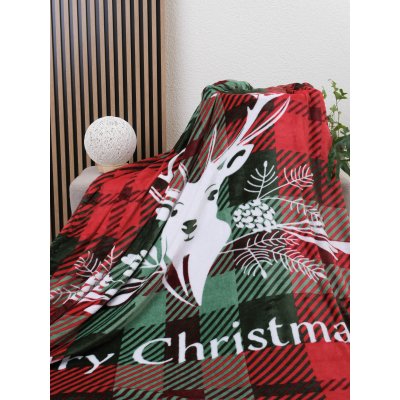 MKLuzkoviny.cz Deka mikroplyš 150 × 200 cm – Merry Christmas