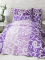 Bavlněné povlečení na 2 postele - MELISA fialová