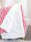 Luxusní deka s beránkem 150x200cm LOREN bílo/červená