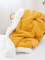 Beránková deka mikroplyš 150 × 200 cm – Laura hořčicová