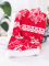 Beránková deka mikroplyš 150 × 200 cm – Vločky červené