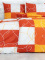 Predĺžené bavlnené obliečky Deluxe – Domino oranžová