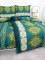 Bavlnené obliečky na 2 postele – Padma zelená