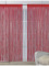 Šnúrkové záclony červené – 150 × 160 cm (2 ks)