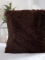 Chlupatý povlak na polštářek Agnello/Lotus 45 × 45 cm – tmavě hnědý