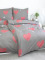 Posteľné obliečky na 2 postele – Srdiečka sivo-ružová