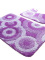 Kúpeľňová predložka dvojdielna protišmyková ‒ Circles fialová