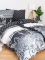 Bavlněné povlečení na 2 postele – Emanuela Duo černá/šedá