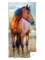 Dětská osuška 70 × 140 cm ‒ Kůň Hnědák na louce
