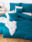 Predĺžené obliečky bavlnený satén – Aurora petrolejové + malá obliečka na vankúšik