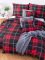 Bavlnené obliečky Dita – Scot červené + malá obliečka na vankúšik
