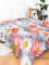 Prehoz na posteľ – Karla oranžová/sivá 220 × 240 cm