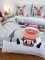 Vianočné bavlnené obliečky Renforcé – Sob Rudolf sivé
