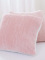 Beránkový povlak na polštářek mikroplyš 45 × 45 cm - Amalia světle růžová ( 2 ks )