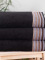 Froté ručník 50 × 100 cm ‒ Dario černý ( hnědé pruhy )