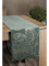 Sametový běhoun na stůl Blink16 35 × 140 cm - tmavá máta