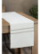 Sametový běhoun na stůl Glen 35 × 180 cm - bílý