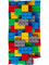 Dětská osuška 70 × 140 cm ‒ Stavebnice kostky modrá
