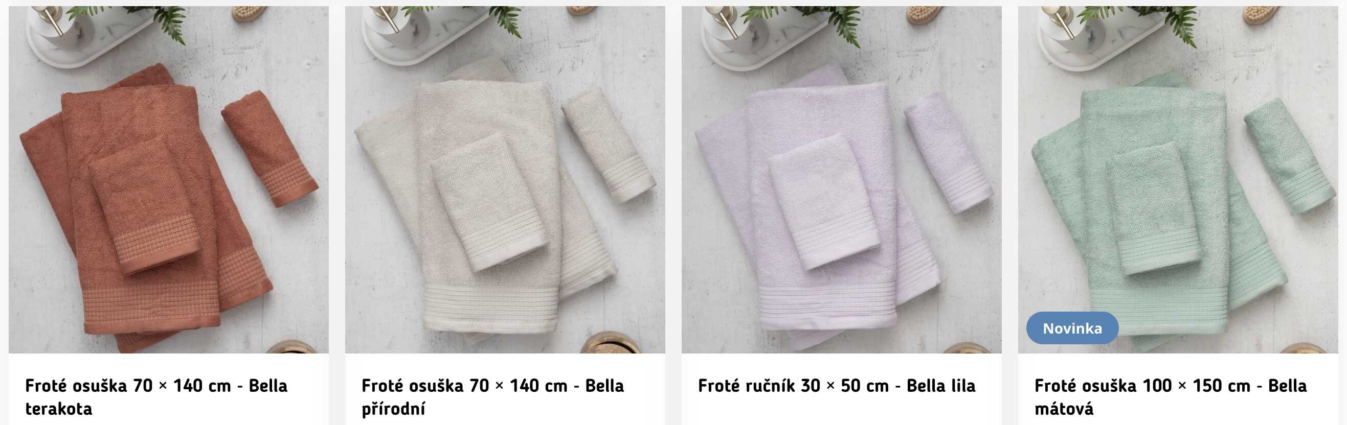 froté ručníky Bella